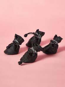 PETSIN 4pcs/Set Waterproof Pet Dog Shoes Chihuahua Anti-Slip Rain Boots Footwear For Small Cats Dogs Puppy Dog Pet Booties
