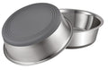 Nonslip Stainless Steel Dog Cat Bowls, 2 US Cup, 2 Count | No slide silicone bottom, Dishwasher safe, Easy to clean, Stackable design