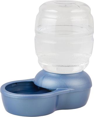 Petmate Pearl Replendish Waterer with Microban, Peacock Blue, 1/2-gal